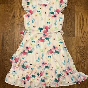 Blush Kids Floral Dress - Pink and White